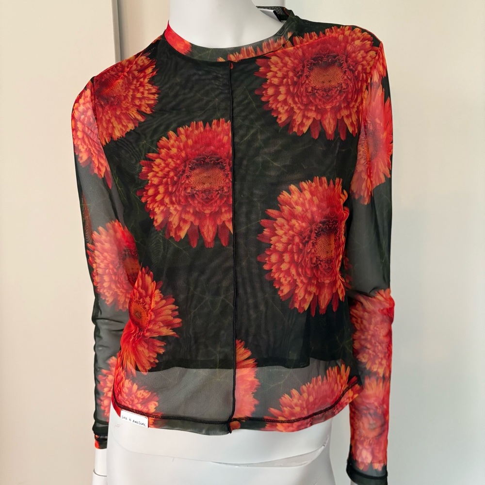 Desigual Red & Black Blouse